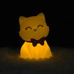 Dhink Silikon Gece Lambası Kedi Tosh Beyaz