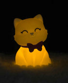 Dhink Silikon Gece Lambası Kedi Tosh Beyaz