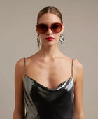 Okkia Anna Butterfly Güneş Gözlüğü Havana Pembesi