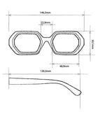 Okkia Andrea Altıgen Unisex  Güneş Gözlüğü Klasik Havana