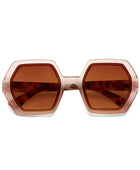 Okkia Emma Big Hexagonal Güneş Gözlüğü Havana Pembesi
