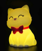 Dhink Silikon Gece Lambası Kedi Tosh Beyaz