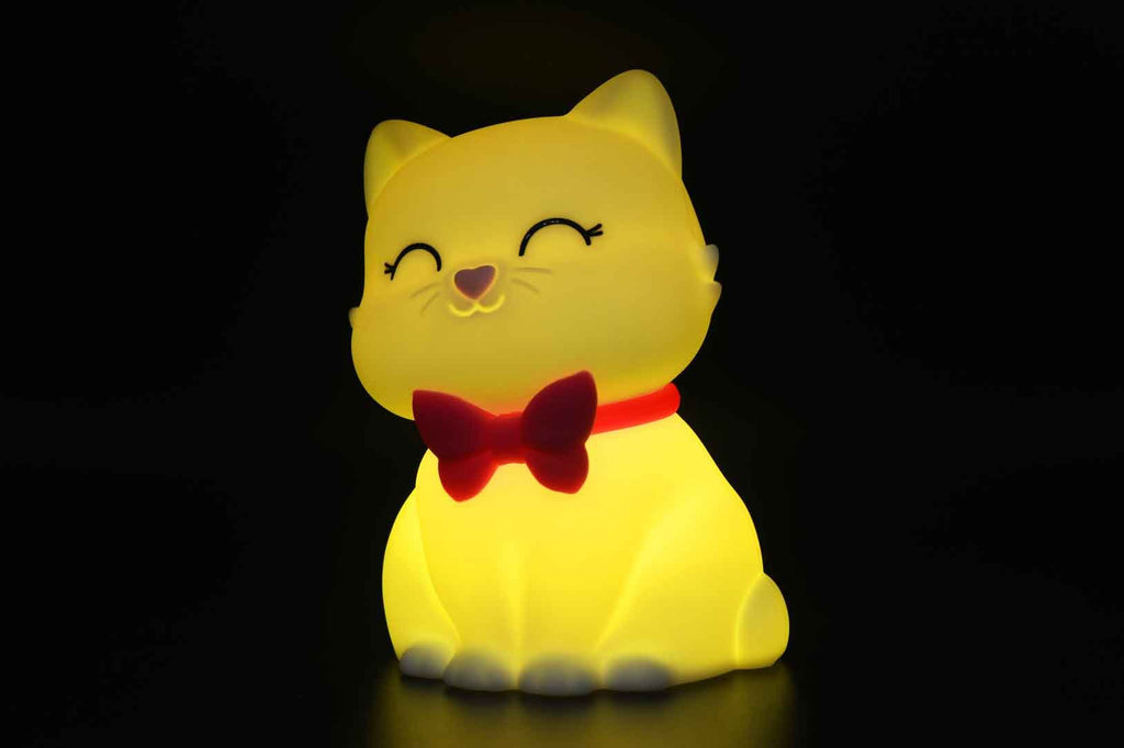 Dhink Silikon Gece Lambası Kedi Tosh Beyaz