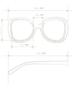 Okkia Anna Butterfly Güneş Gözlüğü Havana Pembesi