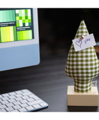 Kayigo Woody Krem Üçlü Ofis  Seti - Pötikareli Selvi