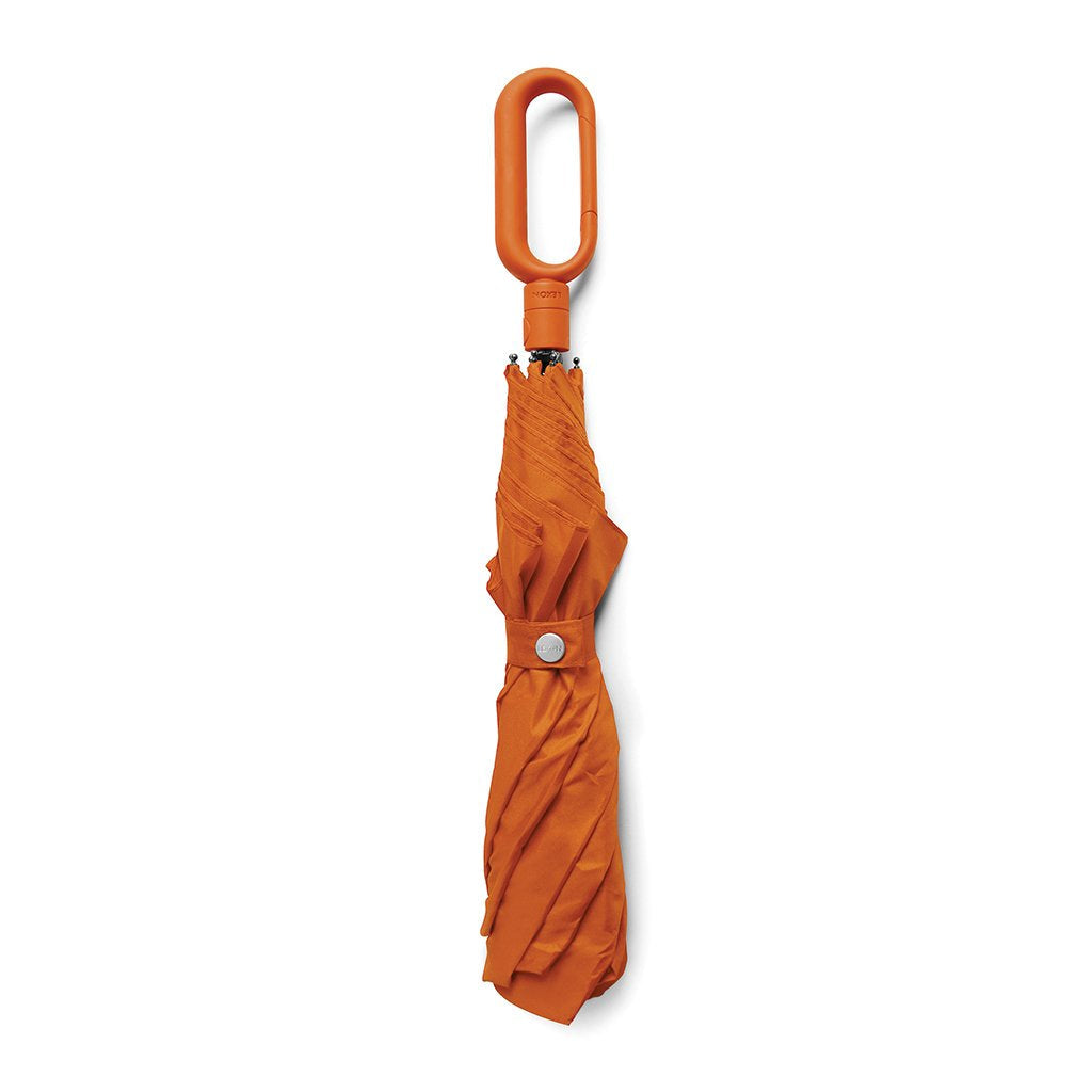 Bonherre mağazasından Lexon Mini Hook, Théo Williams tasarımı, otomatik açılır, kanca askılı lüks alüminyum ve polyester şemsiye.