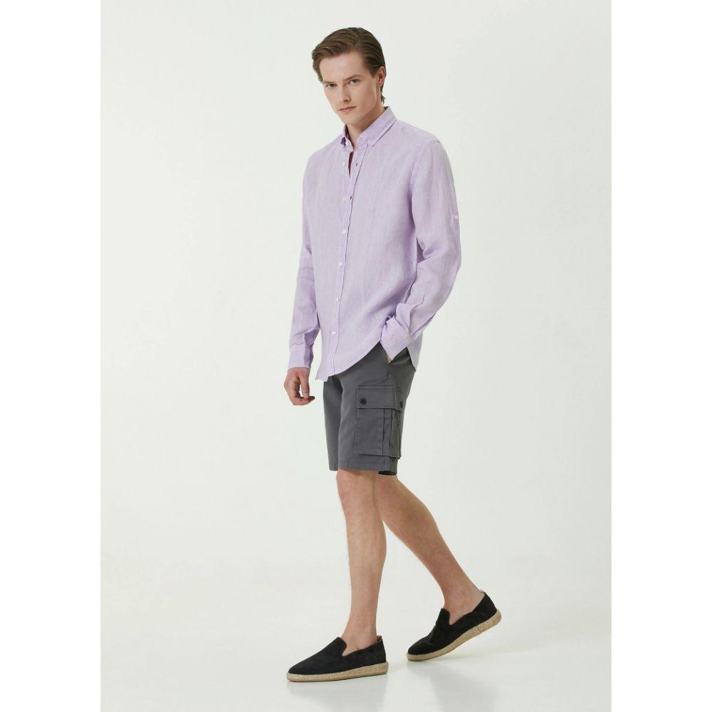 Gri Kargo Bermuda Şort - Bonherre