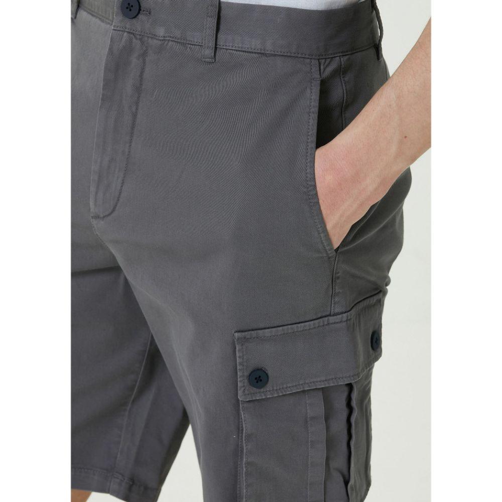 Gri Kargo Bermuda Şort - Bonherre