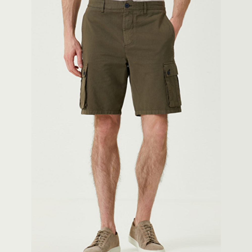 Haki Kargo Bermuda Şort
