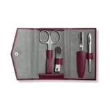 4 Parçalı Manikür Seti - Şarap Kırmızısı Kılıf - Bonherre