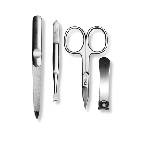 4 Parçalı Manikür Seti - Şarap Kırmızısı Kılıf - Bonherre