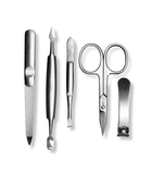 5 Parçalı Manikür Seti - Kahverengi Fermuarlı Kılıf - Bonherre