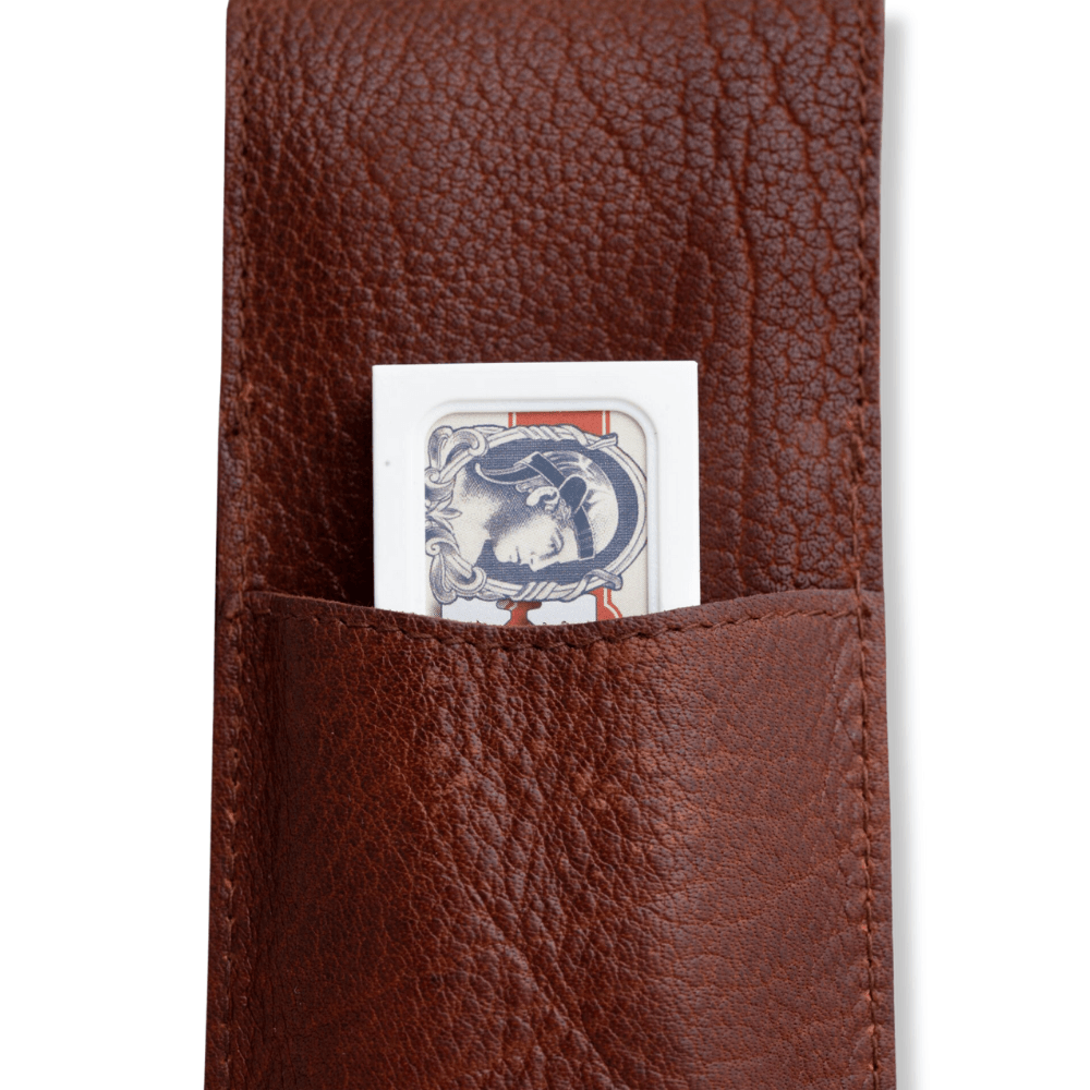 Deri Tıraş Makinesi Kılıfı - Kahverengi - Bonherre