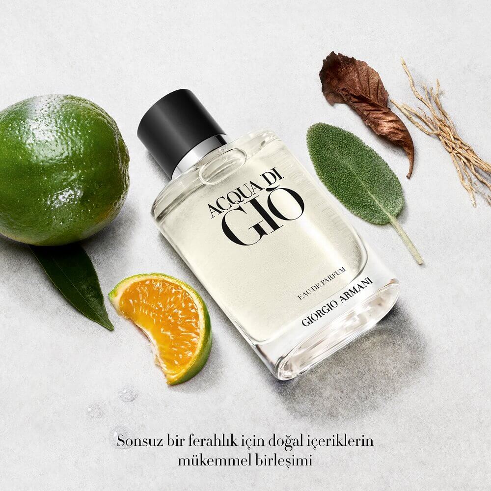 Bonherre mağazasından Giorgio Armani Acqua Di Giò Eau de Parfum 50 ml, mineral tazelik ve sürdürülebilir içeriklere sahip lüks erkek parfümü.