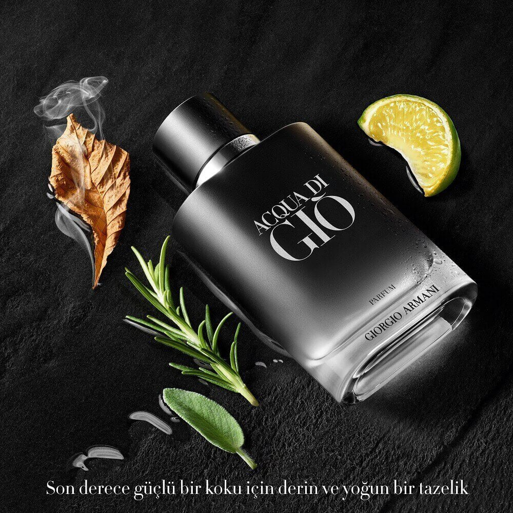Bonherre mağazasından Giorgio Armani Acqua Di Giò Parfum 100 ml Refillable, doldurulabilir yeni nesil şişeli, yoğun ve kalıcı premium erkek parfümü.