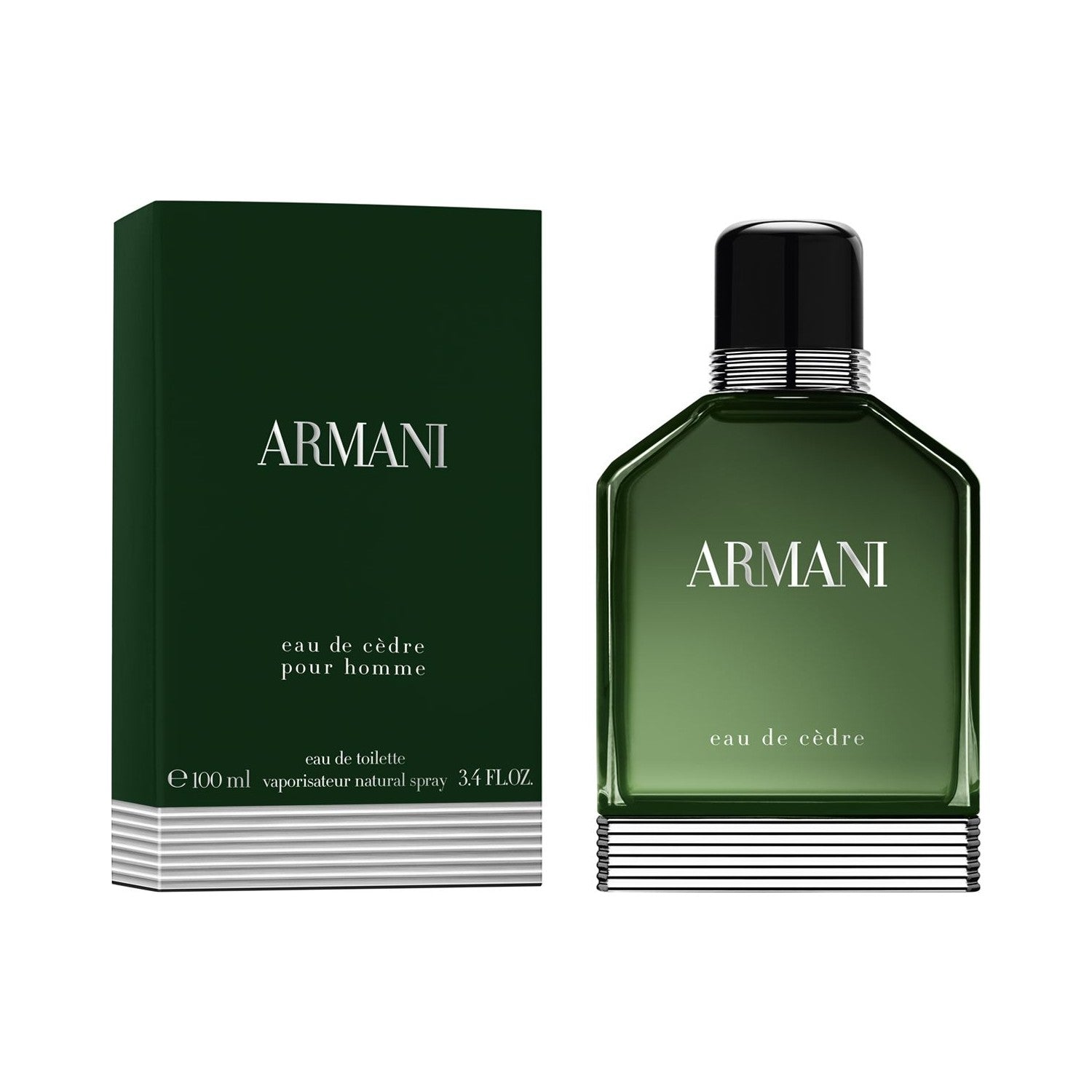 Bonherre mağazasından yeşil şişesiyle Giorgio Armani Eau de Cèdre EDT 100 ml, odunsu ve asil notalara sahip premium erkek parfümü.