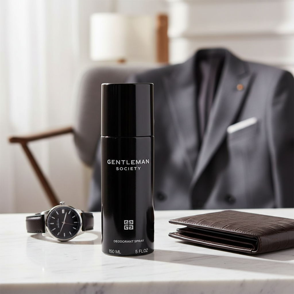 Bonherre mağazasından Givenchy Gentleman Society Deodorant Spray, adaçayı ve vetiver notalı lüks erkek deodorantı.
