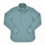 Cenova Pike Pamuk Polo Kesim Gömlek - Yeşil