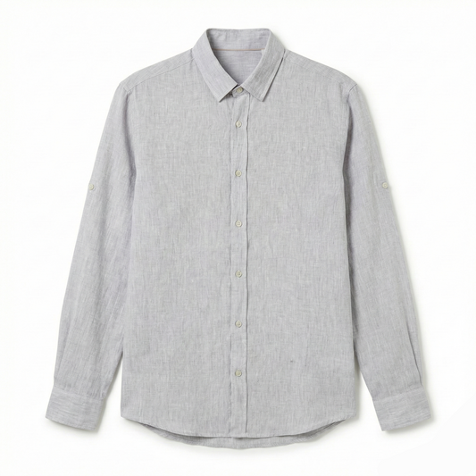 Keten Gömlek - Gri