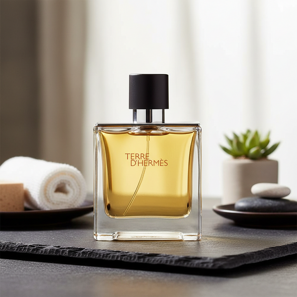Bonherre mağazasından Hermès Terre d'Hermès Pure Parfum, yoğun mineral ve odunsu notalı lüks erkek parfümü (75 ml).
