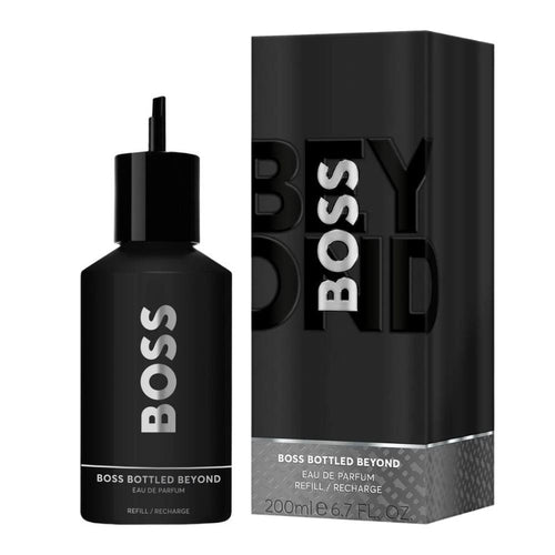 Bonherre mağazasından Hugo Boss Bottled Beyond Refill, sürdürülebilir lüks ve yoğun odunsu erkek parfümü.