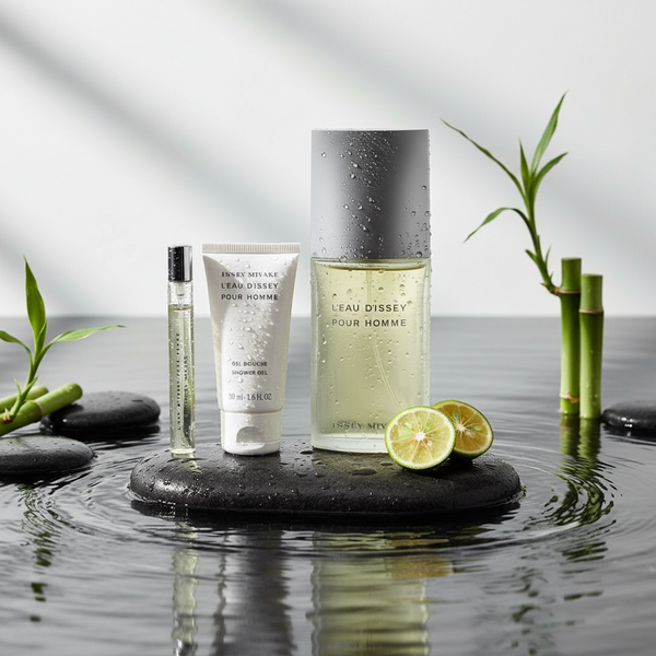 Bonherre mağazasından L'eau d'Issey Pour Homme Set, yuzu, mavi lotus ve vetiver notalı lüks erkek parfüm seti.