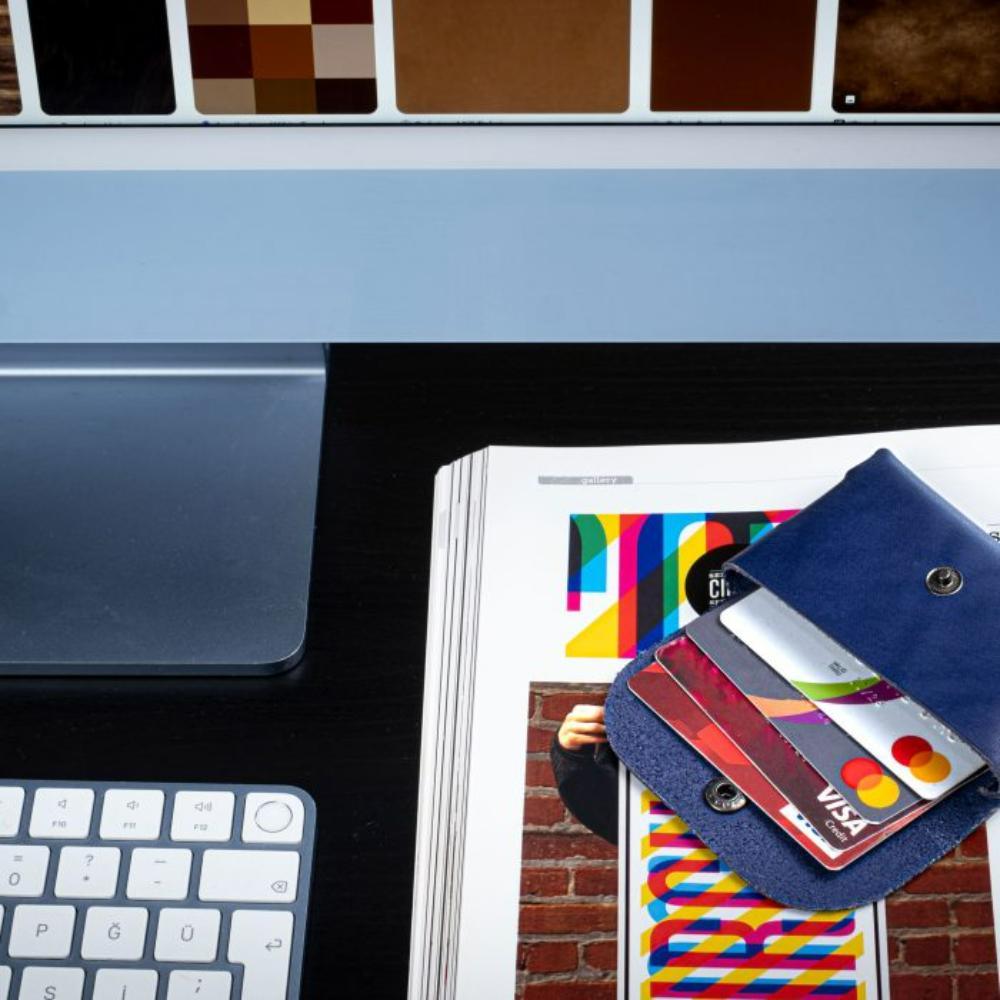 Marsel Kartvizitlik / Kulaklık Çantası Lacivert - Bonherre