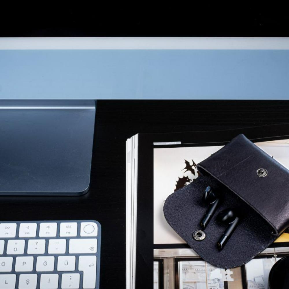 Marsel Kartvizitlik / Kulaklık Çantası Siyah - Bonherre