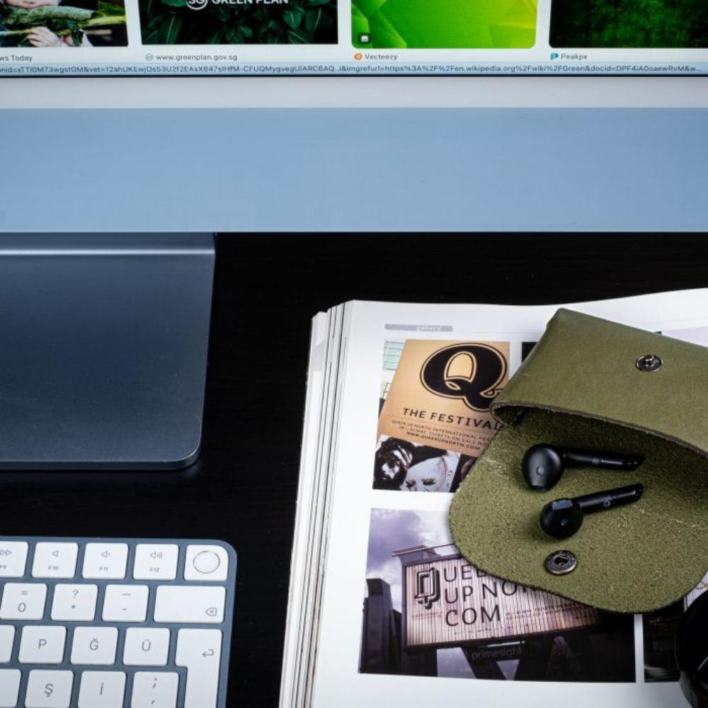 Marsel Kartvizitlik / Kulaklık Çantası Yeşil - Bonherre