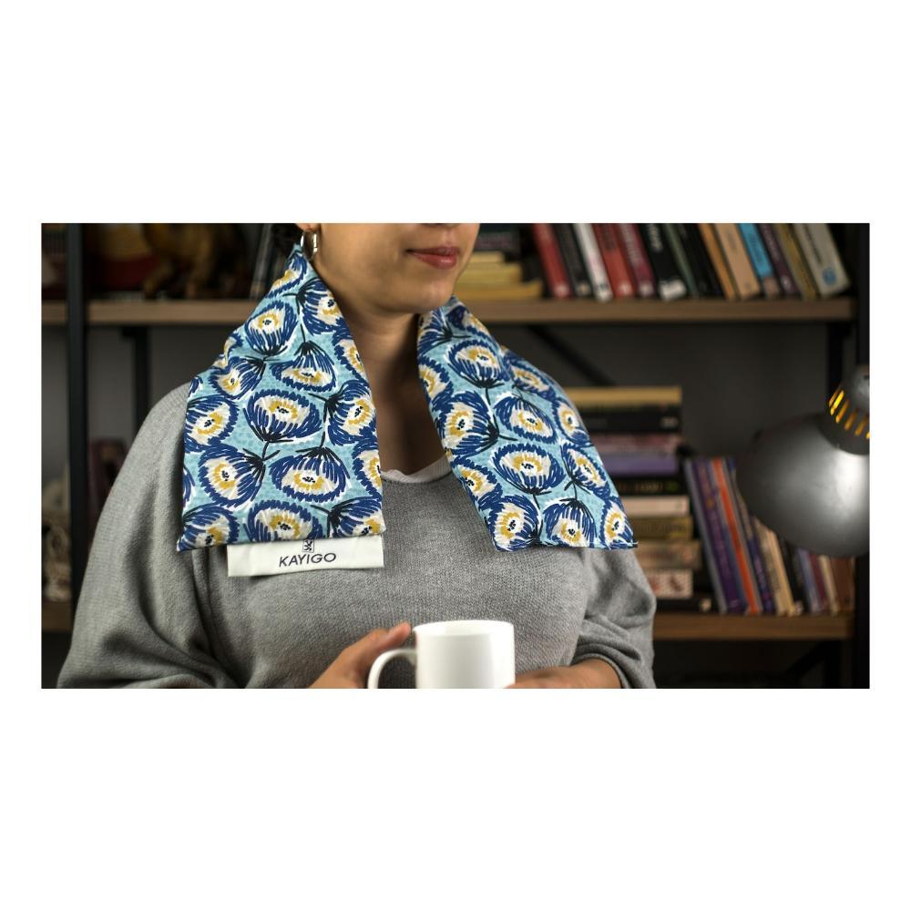 Warmy Ilık Sarılma Yastığı - Mavi Çiçekler - Bonherre