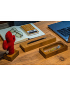 Kayigo Woody Üçlü Ofis Seti Açık Kahverengi - Kırmızı Kaktüs