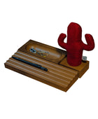 Kayigo Woody Üçlü Ofis Seti Açık Kahverengi - Kırmızı Kaktüs