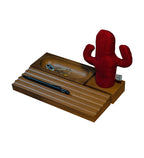 Kayigo Woody Üçlü Ofis Seti Açık Kahverengi - Kırmızı Kaktüs