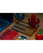 Kayigo Woody Üçlü Ofis Seti Açık Kahverengi - Kırmızı Kaktüs