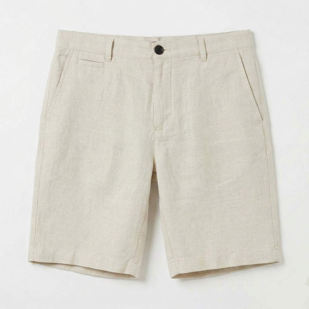 Keten Bermuda - Naturel