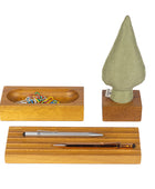 Kayigo Woody Yeşil Selvi Üçlü Set - İroko Ağacı