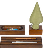 Kayigo Woody Koyu Ahşap Üçlü Ofis Seti - Yeşil Selvi