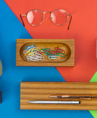 Kayigo Woody Koyu Ahşap Üçlü Ofis Seti - Yeşil Selvi