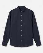 Keten Gömlek - Lacivert