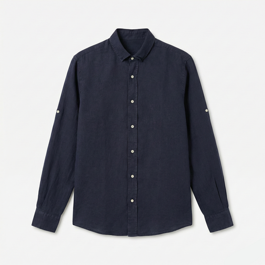 Keten Gömlek - Lacivert