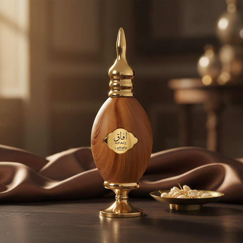 Bonherre mağazasından Lattafa Afaq Gold EDP, armut, sümbülteber, yasemin ve kaşmir notalı 100 ml unisex parfüm.