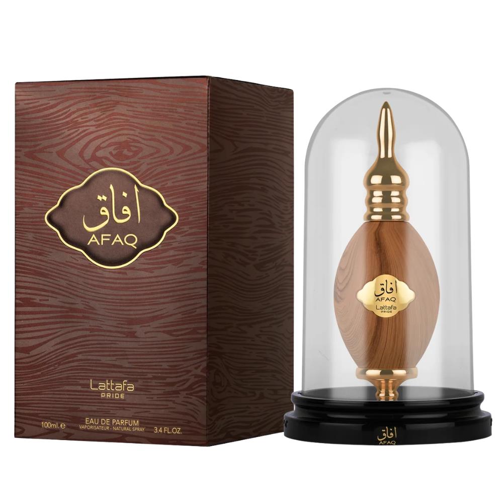 Bonherre mağazasından Lattafa Afaq Gold EDP, armut, sümbülteber, yasemin ve kaşmir notalı 100 ml unisex parfüm.