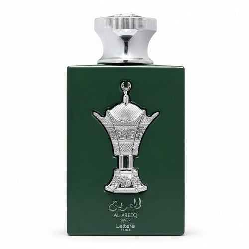 Bonherre mağazasından Lattafa Al Areeq Silver EDP, tütün, ud, deri ve lavanta notalı 100 ml unisex parfüm.