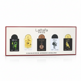 Bonherre mağazasından Lattafa Pride Gift Set Box 01, Affection, Shaheen Gold ve Tharwah Gold içeren 5'li lüks unisex parfüm seti.
