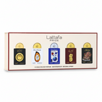 Bonherre mağazasından Lattafa Pride Gift Set Box 03, Nebras, Ansaam Gold ve Art Of Wood içeren 5'li lüks unisex parfüm seti.