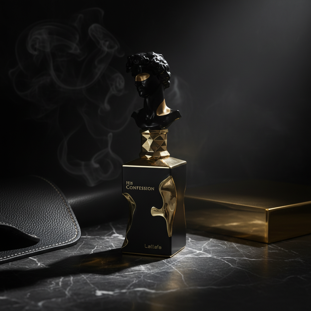 Bonherre mağazasından Lattafa His Confession EDP, tarçın, iris, tütsü ve vanilya notalı 100 ml erkek parfümü.