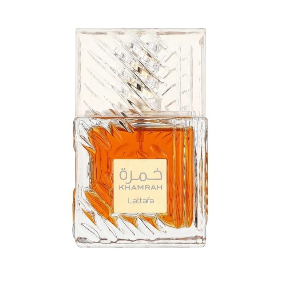 Bonherre mağazasından Lattafa Khamrah EDP, tarçın, hurma ve pralin notalı 100 ml unisex gurme parfüm.