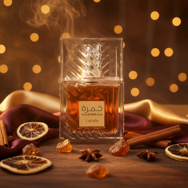 Bonherre mağazasından Lattafa Khamrah EDP, tarçın, hurma ve pralin notalı 100 ml unisex gurme parfüm.