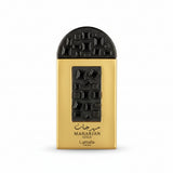 Bonherre mağazasından Lattafa Maharjan Gold EDP, karamel, tütsü ve lavanta notalı 100 ml unisex gurme parfüm.