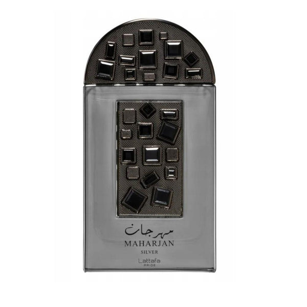 Bonherre mağazasından Lattafa Maharjan Silver EDP, bergamot, süsen ve huş ağacı notalı 100 ml unisex parfüm.
